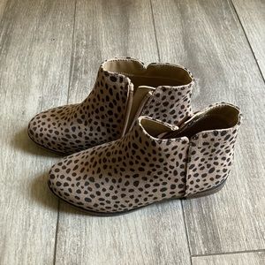 Leopard print booties